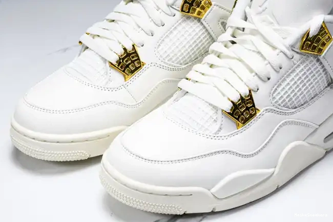 MaikeSneakers Gold Metallic Jordan 4 Retro AQ9129-170 0426